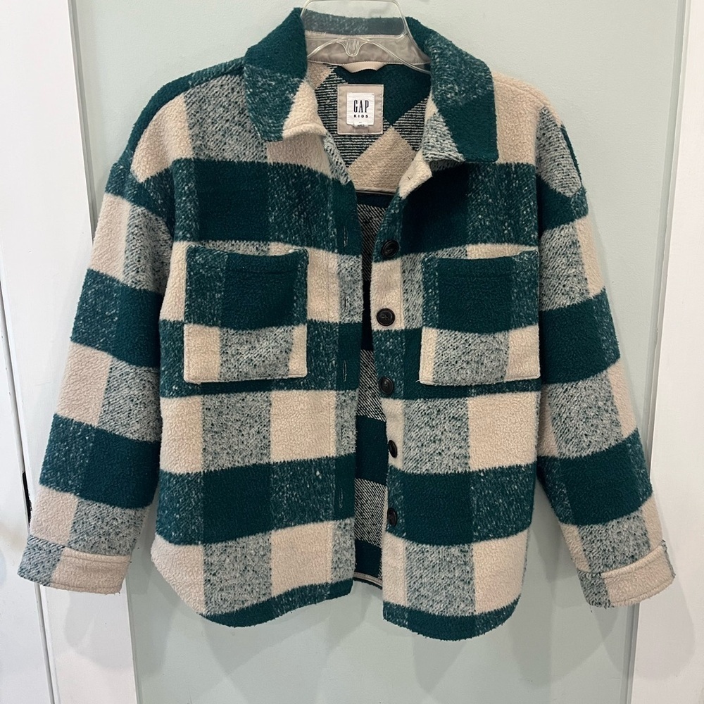 Gap Kids XL checkered shacket shirt jacket